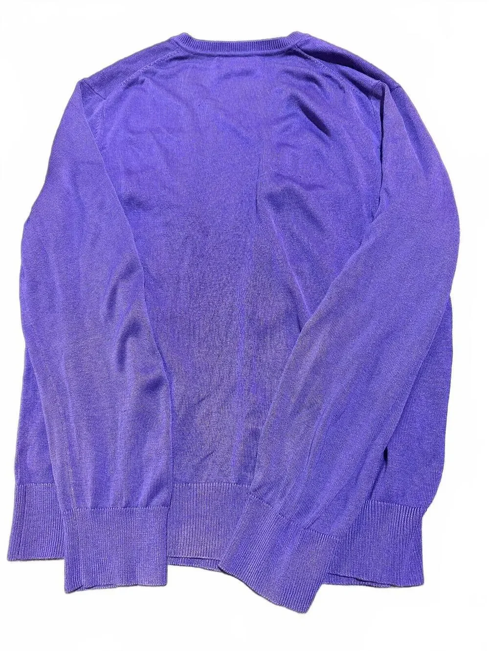 Banana Republic Silk Cashmere Purple V-Neck Sweater